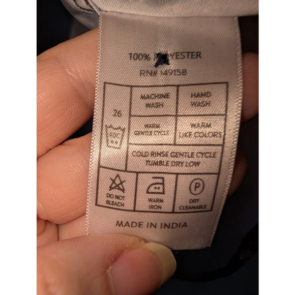 Boys CRAFT+FLOW Blue Tan Dotted Button Down Shirt Size L (14/16) - Picture 4 of 5